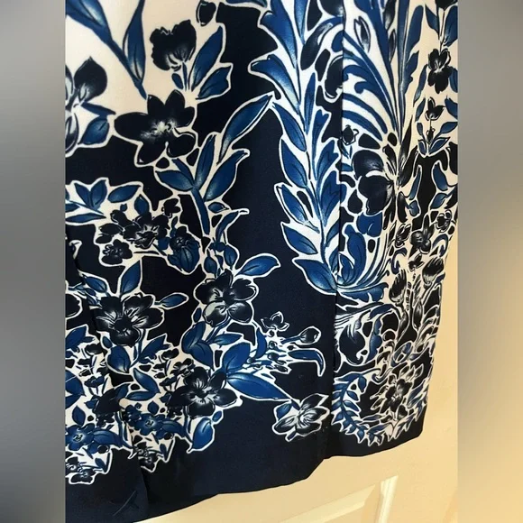 Jessica London Floral Sleeveless Dress - White and Blue Women’s Size 16W - Picture 4 of 16